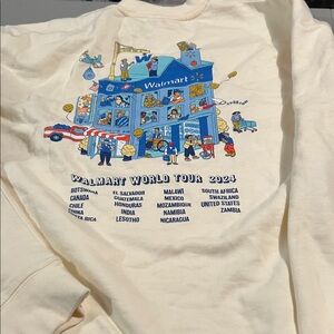 Walmart Cream 'World Tour 2024' Graphic Sweatshirt